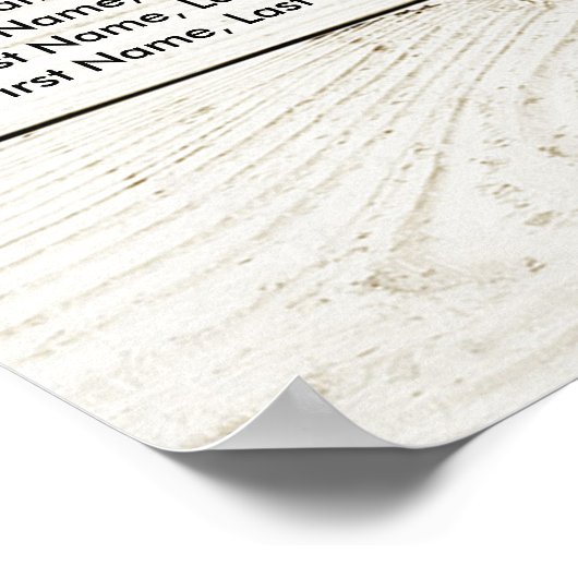 の結婚シーティングチャート多肉植物素朴木 ポスター (角)