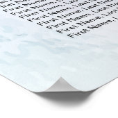 の結婚シーティングチャート水彩フローラと羽毛 ポスター (角)