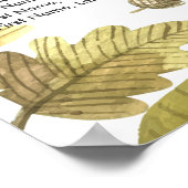 の結婚シーティングチャート秋のカエデ葉カボチャン ポスター (角)