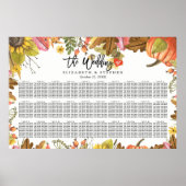 の結婚シーティングチャート秋の紅葉 ポスター (正面)