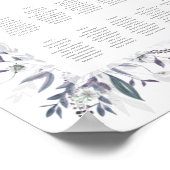 の結婚シーティングチャート詩人の庭、夕暮れ青 ポスター (角)