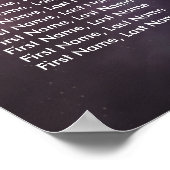 の結婚シーティングチャート銀河系星雲 ポスター (角)