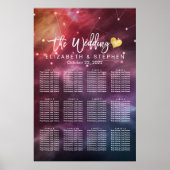 の結婚シーティングチャート銀河系星雲 ポスター (正面)