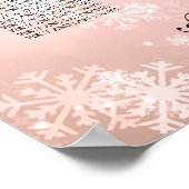 の結婚シーティングチャート銅の冬ワンダーランド ポスター (角)