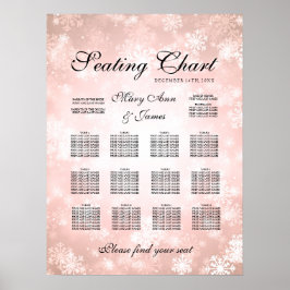 の結婚シーティングチャート銅の冬ワンダーランド ポスター