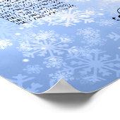 の結婚シーティングチャート青い冬のワンダーランド ポスター (角)