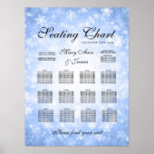の結婚シーティングチャート青い冬のワンダーランド ポスター (正面)