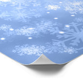 の結婚シーティングチャート青い冬のワンダーランド ポスター (角)