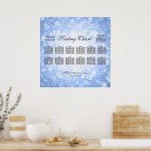 の結婚シーティングチャート青い冬のワンダーランド ポスター (キッチン)