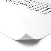 の結婚シーティングチャート16テーブル、バーガンディ牡丹 ポスター (角)