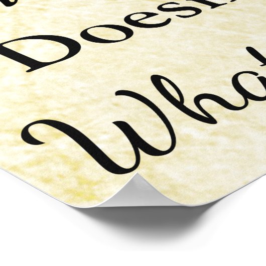 の結婚シーティングチャート、どこにでも座るクリームポスター ポスター (角)