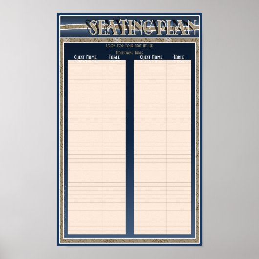 の結婚シーティングプランのポスター ポスター (正面)