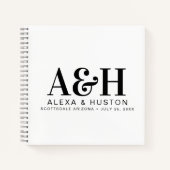 の結婚ジャーナルカスタムモノグラム計画ノート ノートブック (正面)