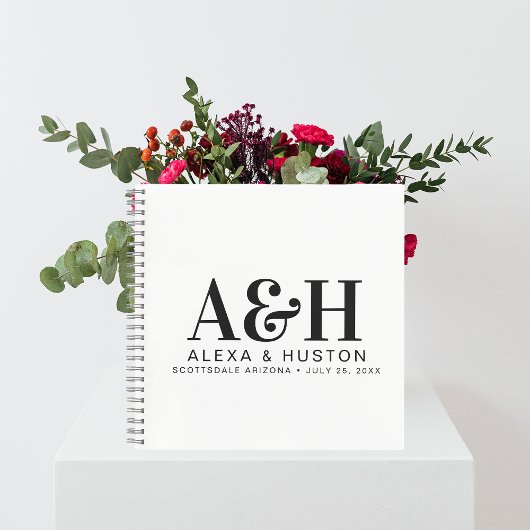 の結婚ジャーナルカスタムモノグラム計画ノート ノートブック