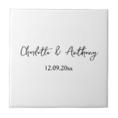 の結婚スクリプエレガントトクリエイティブ白黒 タイル (正面)