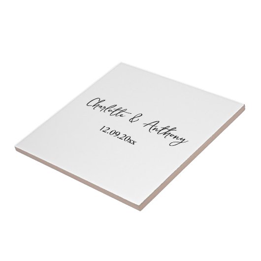 の結婚スクリプエレガントトクリエイティブ白黒 タイル (側面)