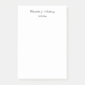 の結婚スクリプエレガントトクリエイティブ白黒 ポストイット (正面)