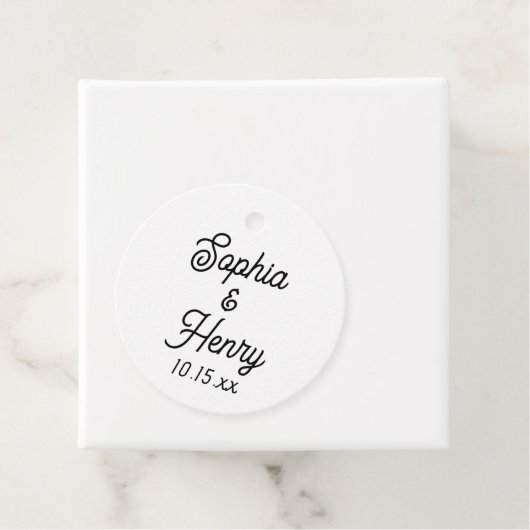 の結婚スクリプエレガントトタイポグラフィ白黒 フェイバータグ (インサイチュ)