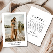 の結婚スクリプエレガントト写真サンキューカード サンキューカード