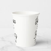 の結婚スクリプエレガントト黒タイポグラフィ 紙コップ (右)