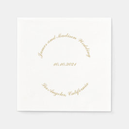 の結婚スクリプカスタムト曲線文字名エレガント スタンダードカクテルナプキン