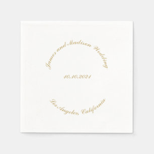 の結婚スクリプカスタムト曲線文字名エレガント スタンダードカクテルナプキン