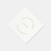 の結婚スクリプカスタムト曲線文字名エレガント スタンダードカクテルナプキン (角)