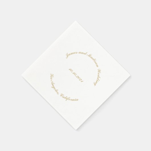 の結婚スクリプカスタムト曲線文字名エレガント スタンダードカクテルナプキン (角)