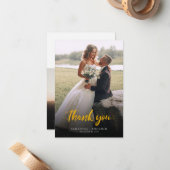 の結婚スクリプトカップルの写真 ノートカード (正面/裏面インサイチュ)