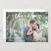 の結婚スクリプト写真テンプレート サンキューカード (正面/裏面)