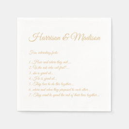 の結婚スクリプト名カップルおもしろいファクトcamel紙 スタンダードカクテルナプキン