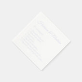 の結婚スクリプト名カップルおもしろいファクトlavender スタンダードカクテルナプキン (角)