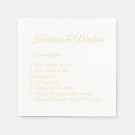 の結婚スクリプト名カップルおもしろいファクトvanilla スタンダードカクテルナプキン