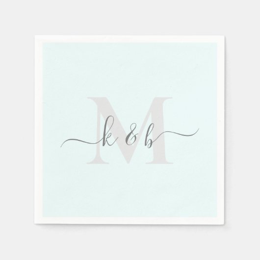 の結婚スクリプパーソナライズされたト・アイスブルー・カクテル スタンダードカクテルナプキン (正面)