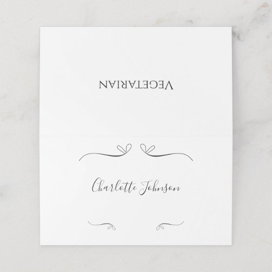 の結婚スクリプミニマルト白黒の名前の場所 プレイスカード (外部開封)