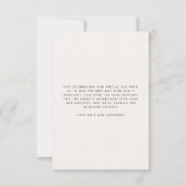 の結婚スクリプモダントの白黒の情報 サンキューカード (裏面)