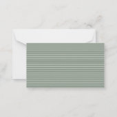 の結婚スクリプモダントsage greenスクリプトrsvp応答 ノートカード (裏面)