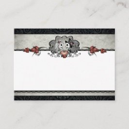 の結婚スケルトン黒とグレーの空白の座席表 プレイスカード