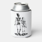 の結婚スケルトン・カップル・ヴィンテージのブラック画像 缶クーラー (缶裏面)