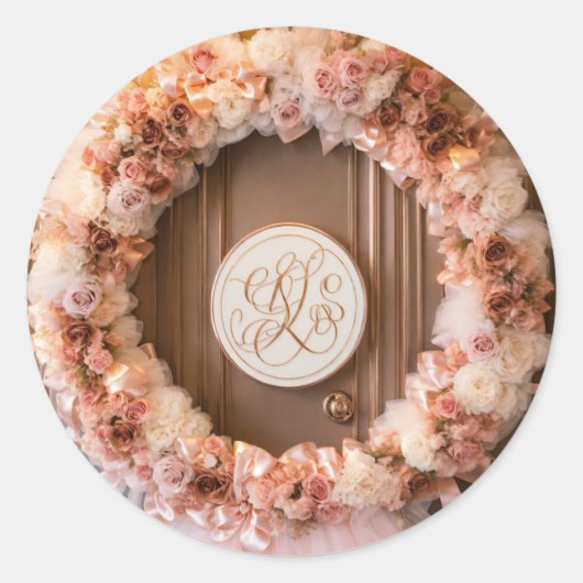 の結婚ステッカー ラウンドシール (正面)