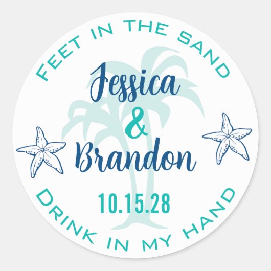 の結婚ステッカーWR-124v1 ラウンドシール (正面)