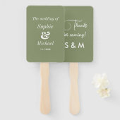 の結婚セージ・グリーン・セレモニー・ファン ハンドファン (正面&裏面)