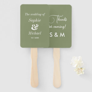 の結婚セージ・グリーン・セレモニー・ファン ハンドファン