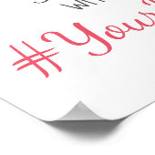 の結婚ソーシャルメディアのハッシュタグ記号 ポスター (角)