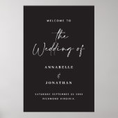 の結婚タイポグラフィにモダンよ結婚う ポスター (正面)