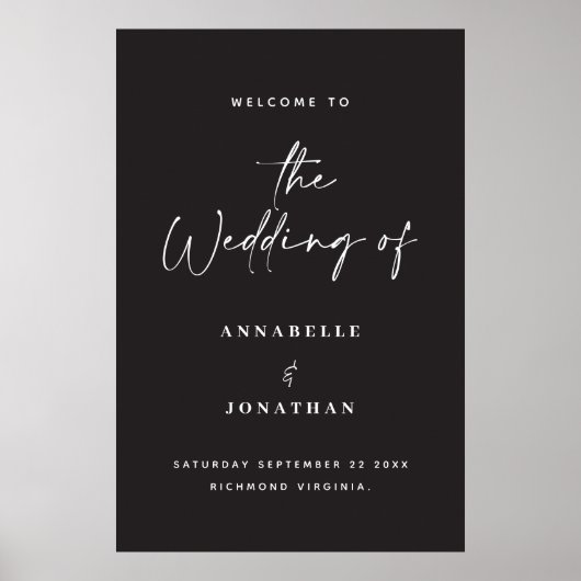 の結婚タイポグラフィにモダンよ結婚う ポスター (正面)