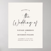 の結婚タイポグラフィにモダンよ結婚う ポスター (正面)