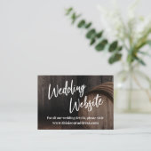 の結婚タイポグラフィウッドバレル エンクロージャーカード (スタンド正面)