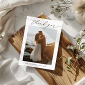 の結婚タイポグラフィ写真サンキューカード サンキューカード