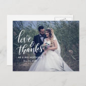 の結婚タイポグラフィ愛と感謝してい | カップルの写真 ポストカード (正面/裏面)